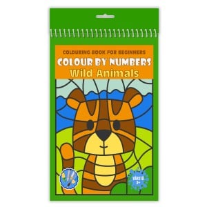 Cărți Educative, Activități - Carte colorat pe numere a4 24file animale salbatice 428588