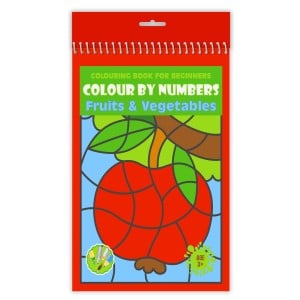 Cărți Educative, Activități - Carte colorat pe numere a4 24file fructe si legume 428601