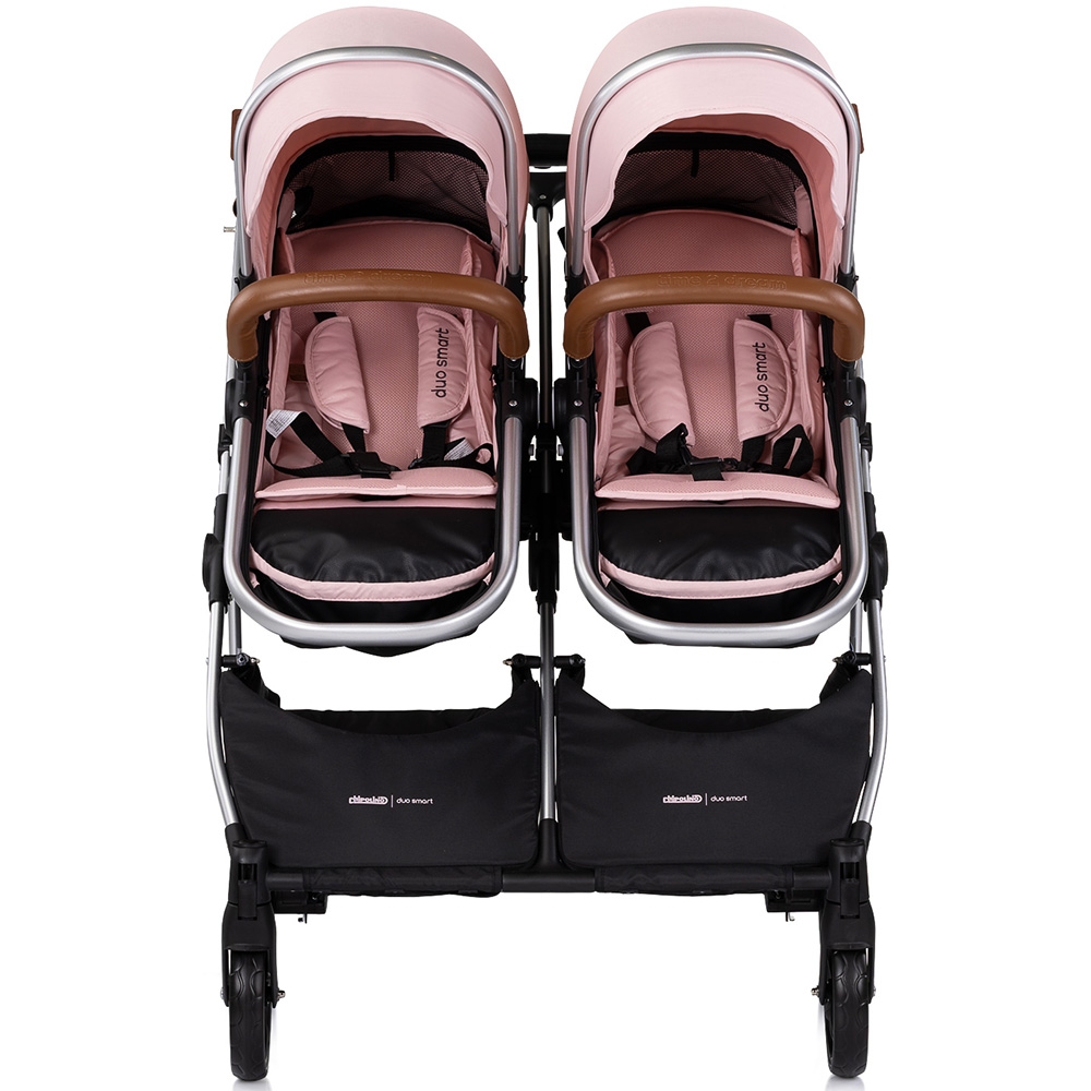 Carucior gemeni Chipolino Duo Smart 2 in 1 pink marshmallow [7]