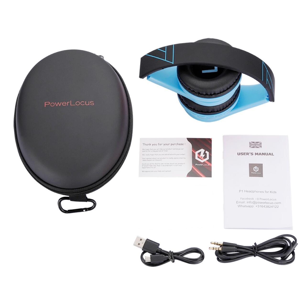 Produse copii IT - PowerLocus Casti pentru copii, Wireless, P1 Black / Blue