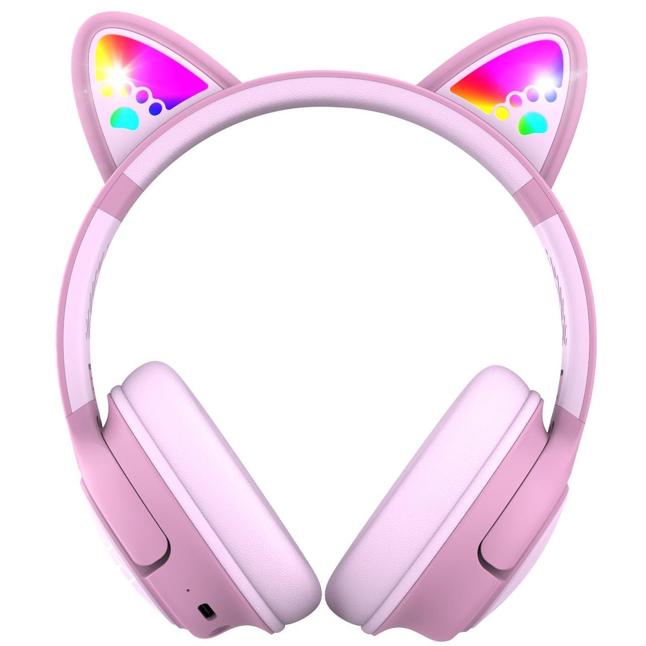 Produse copii IT - PowerLocus Casti pentru copii, Wireless, Bobo Cat Ears, Pink