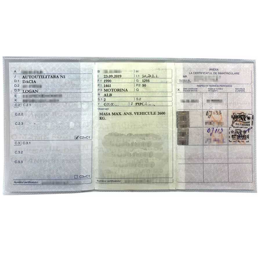 Arhivare - Coperta talon auto 123*220mm 3 parti