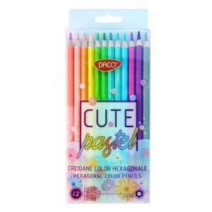Art & Craft si Artizanat - Creion color 12 pastel daco cc412p