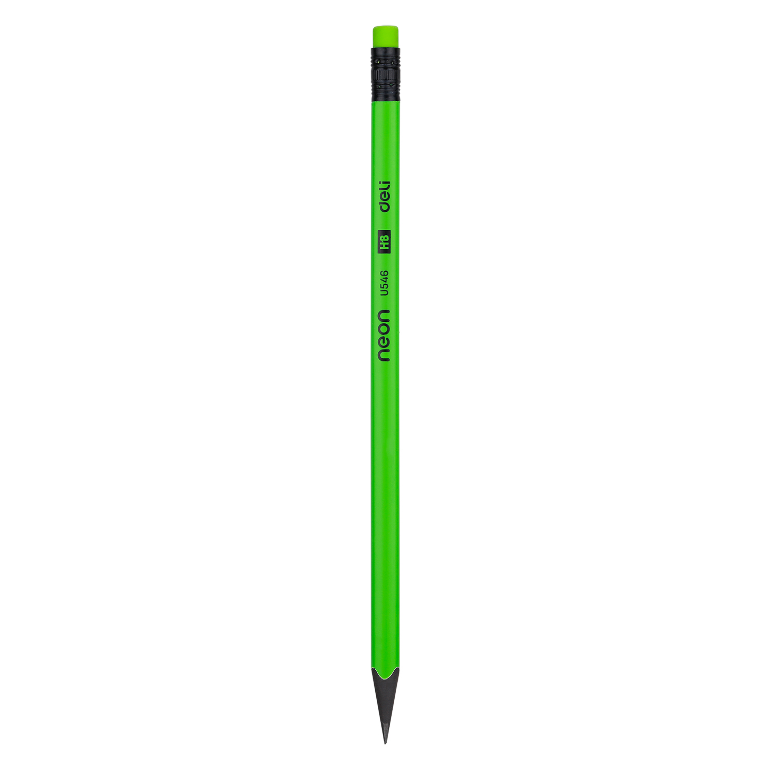 Creion grafit cu guma fara lemn hb neon deli [3]