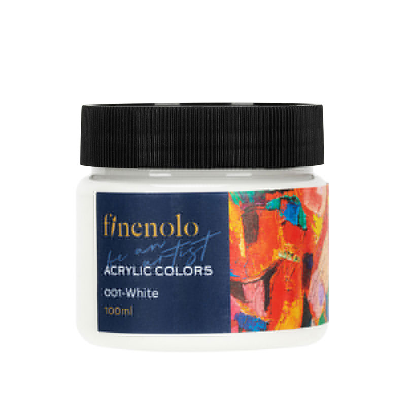Art & Craft si Artizanat - Culori acrilice 100ml alb finenolo deli