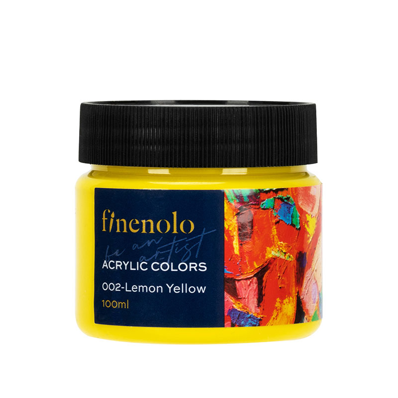 Art & Craft si Artizanat - Culori acrilice 100ml galben lamaie finenolo deli
