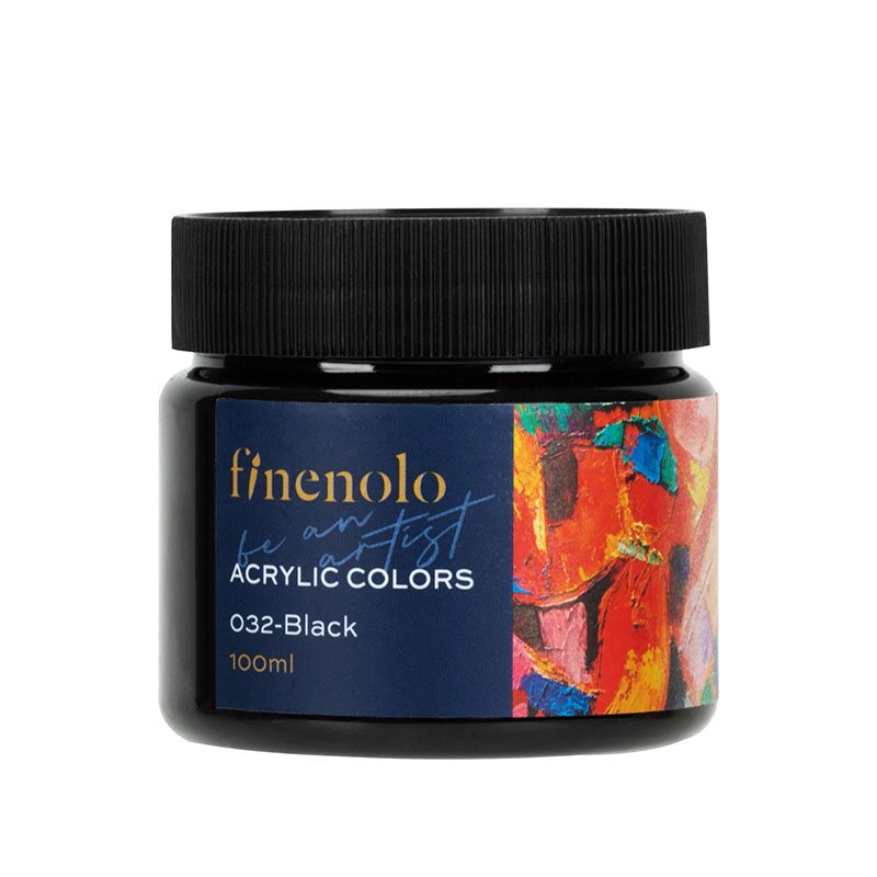 Art & Craft si Artizanat - Culori acrilice 100ml negru finenolo deli