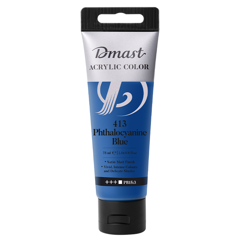 Art & Craft si Artizanat - Culori acrilice profesionale 75ml albastru phtalat 413 dmast by pebeo