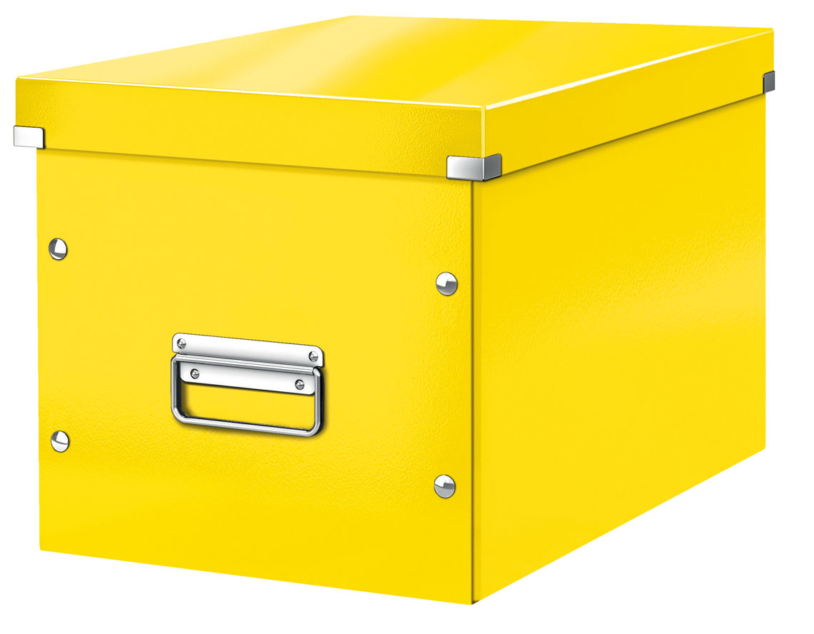 Arhivare - Cutie click&store mare cub galbena leitz