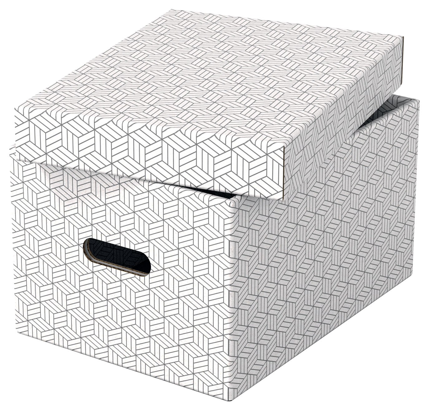 Cutie depozitare cu capac 36 x 26 x 20 cm alba recycled fsc 3/set esselte [3]