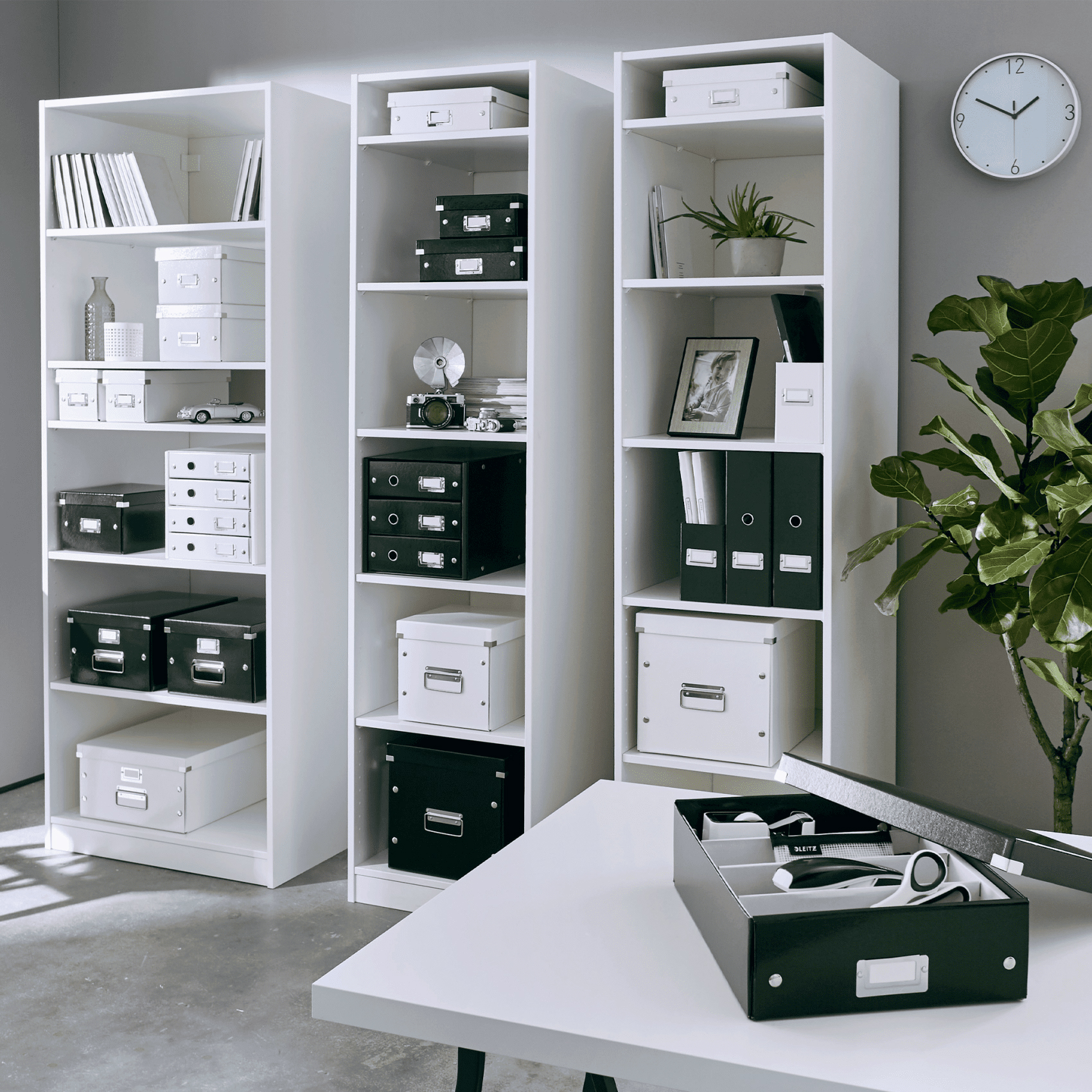 Cutie depozitare medie alba click&store leitz [3]
