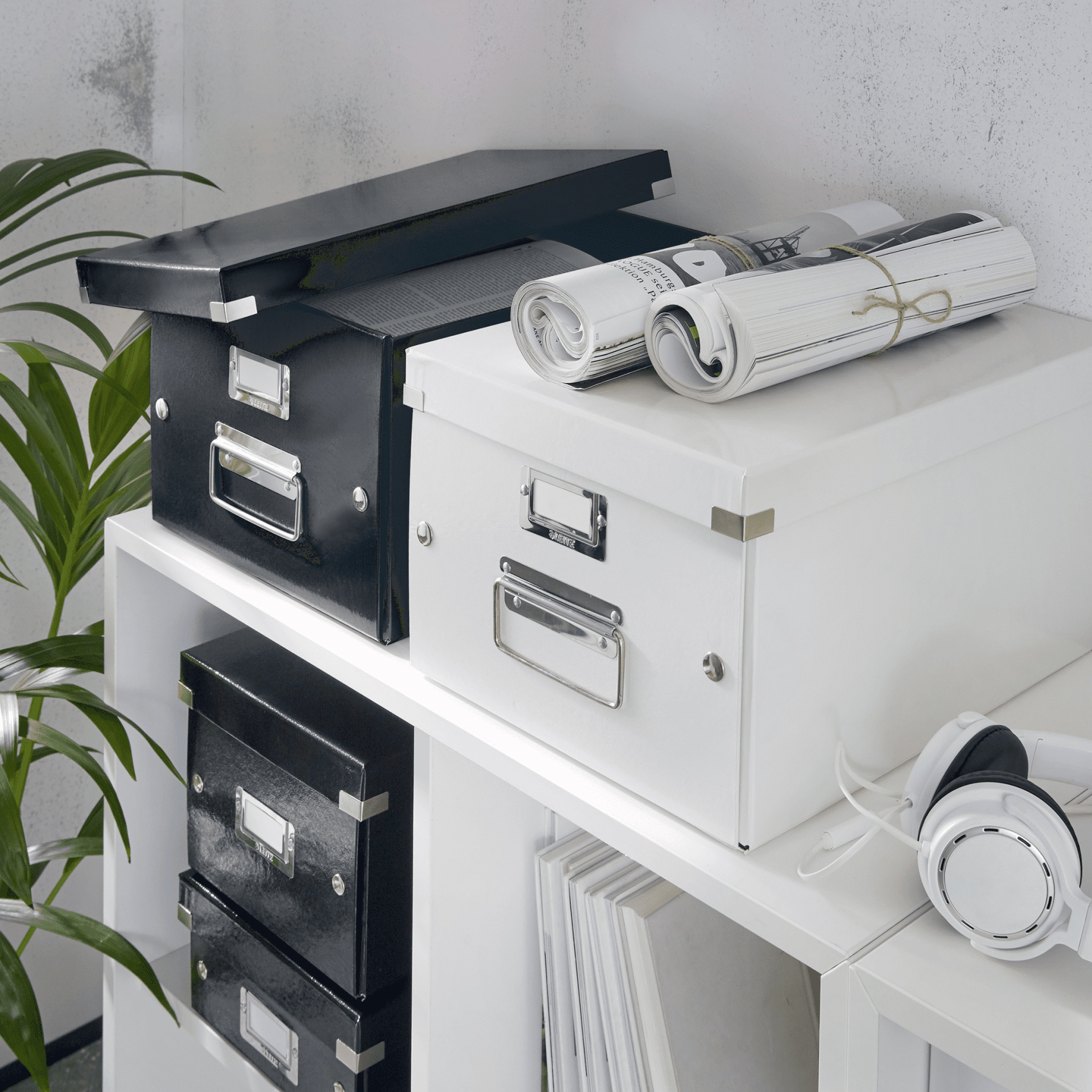 Cutie depozitare medie neagra click&store leitz [4]