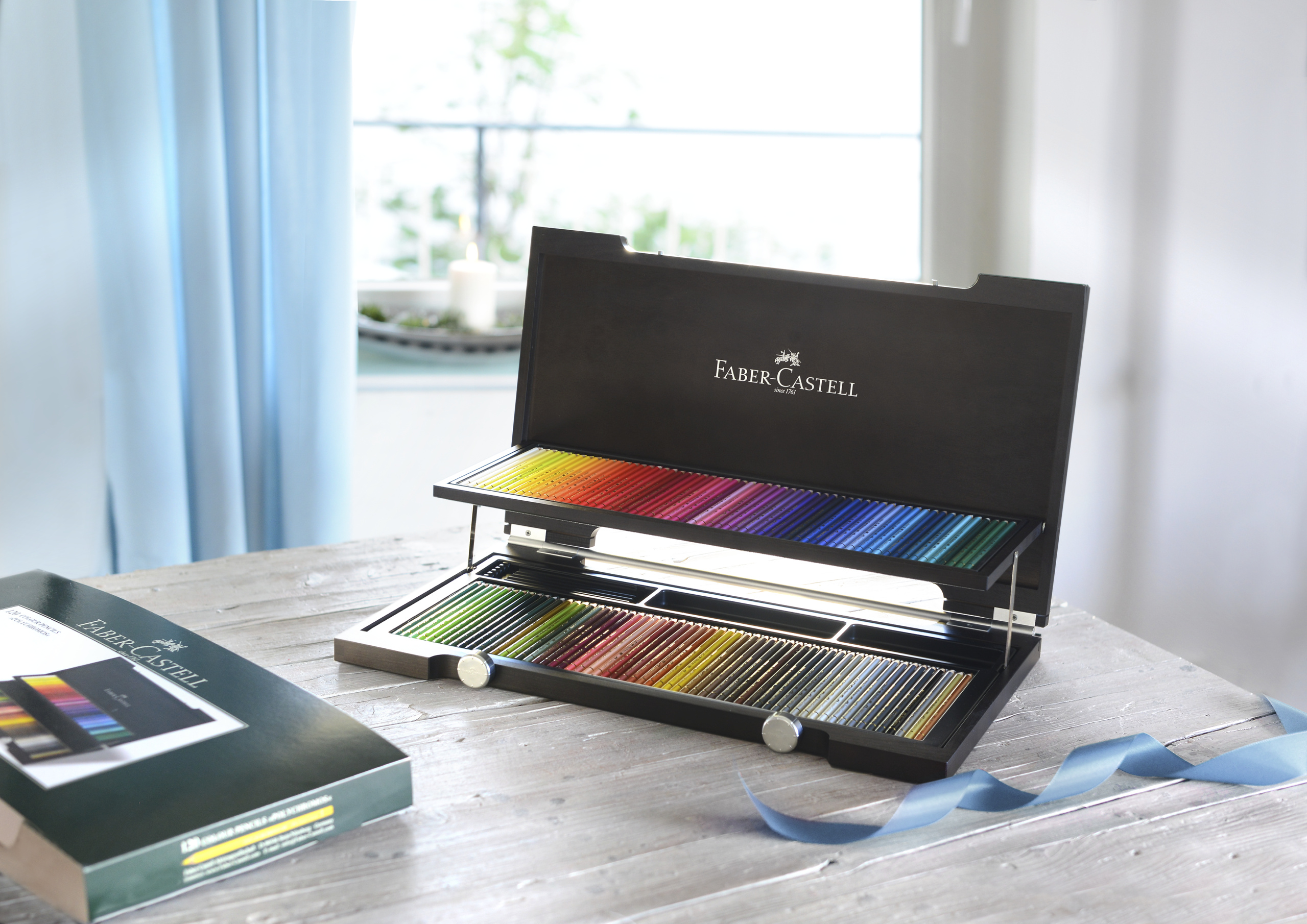 Cutie lemn 120 creioane colorate polychromos faber-castell [1]