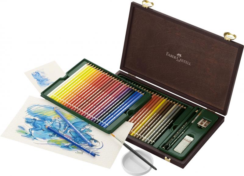 Cutie lemn 48 bucati creioane acuarela albrecht durer faber-castell [2]