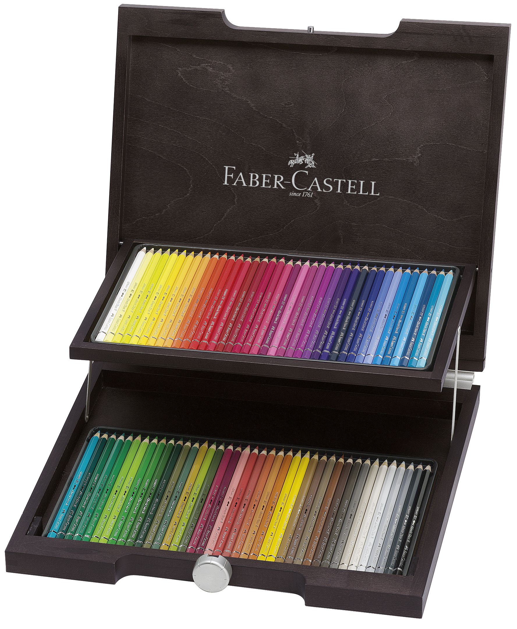 Figurine de pictat, Ipsos, Lemn, Polistiren - Cutie lemn 72 bucati creioane acuarela albrecht durer faber-castell