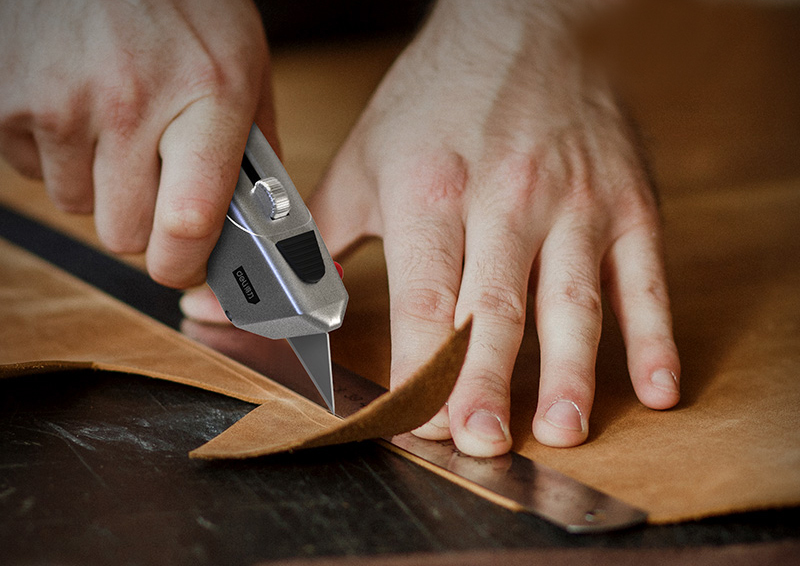 Cutter utilitar profesional cu grip aluminiu deli [2]