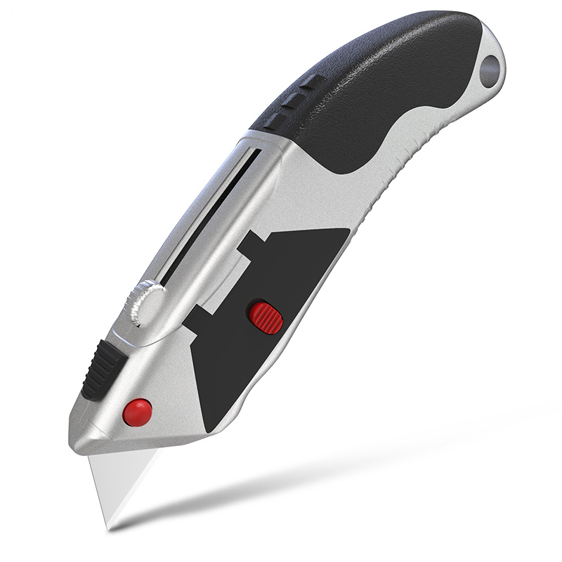 Art & Craft si Artizanat - Cutter utilitar profesional cu grip aluminiu deli