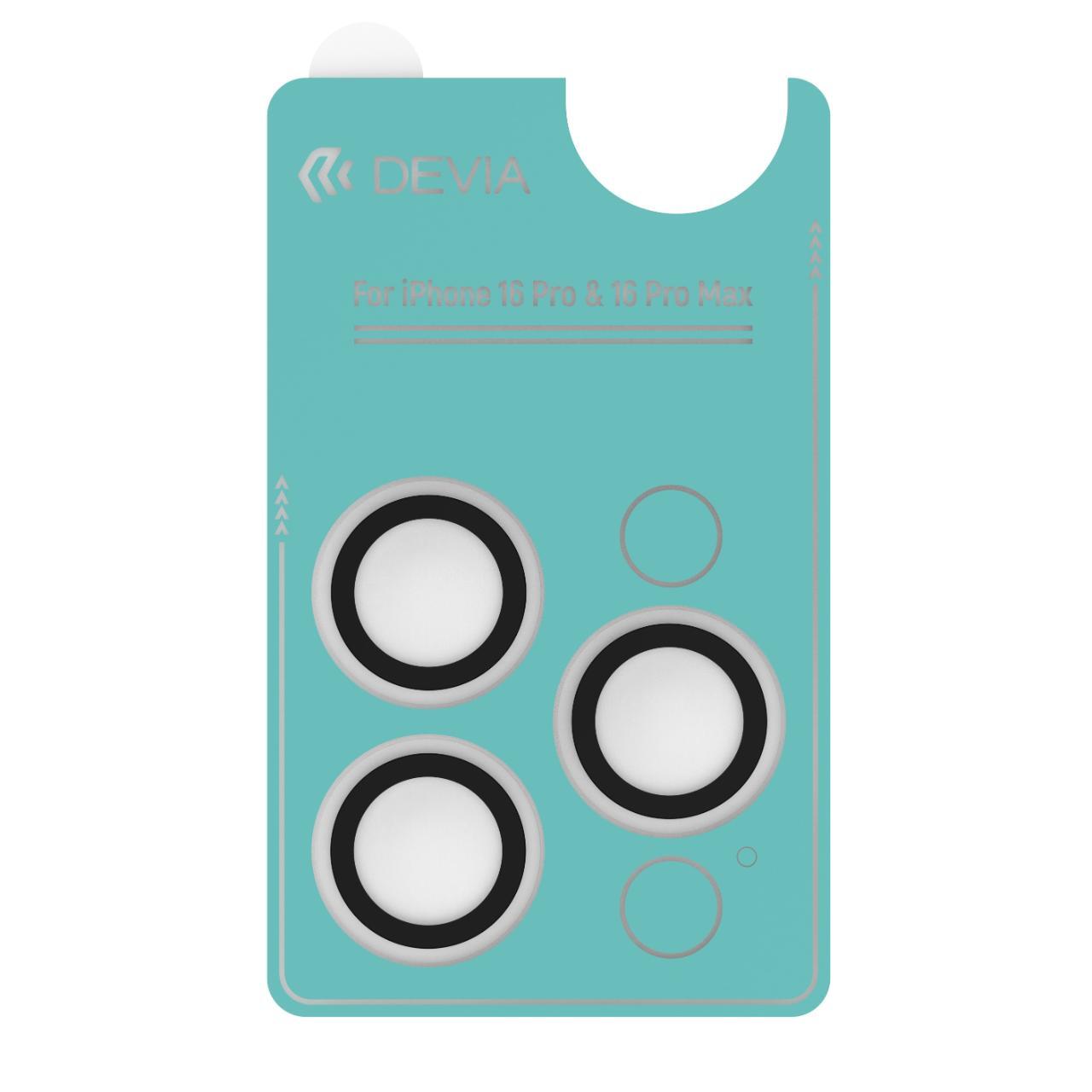Folii Telefoane - Devia Folie Sticla Camera Peak Series Crystal iPhone 16 Pro / 16 Pro Max pachet de 3 buc Transparent