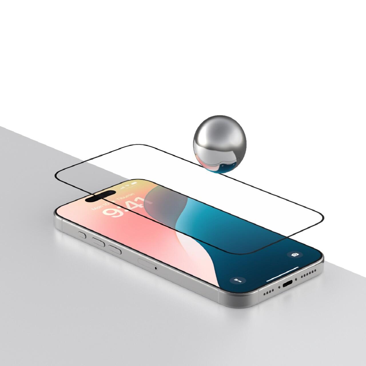 Devia Folie Sticla Star Series Full Screen Entire View iPhone 16 Plus Negru [3]