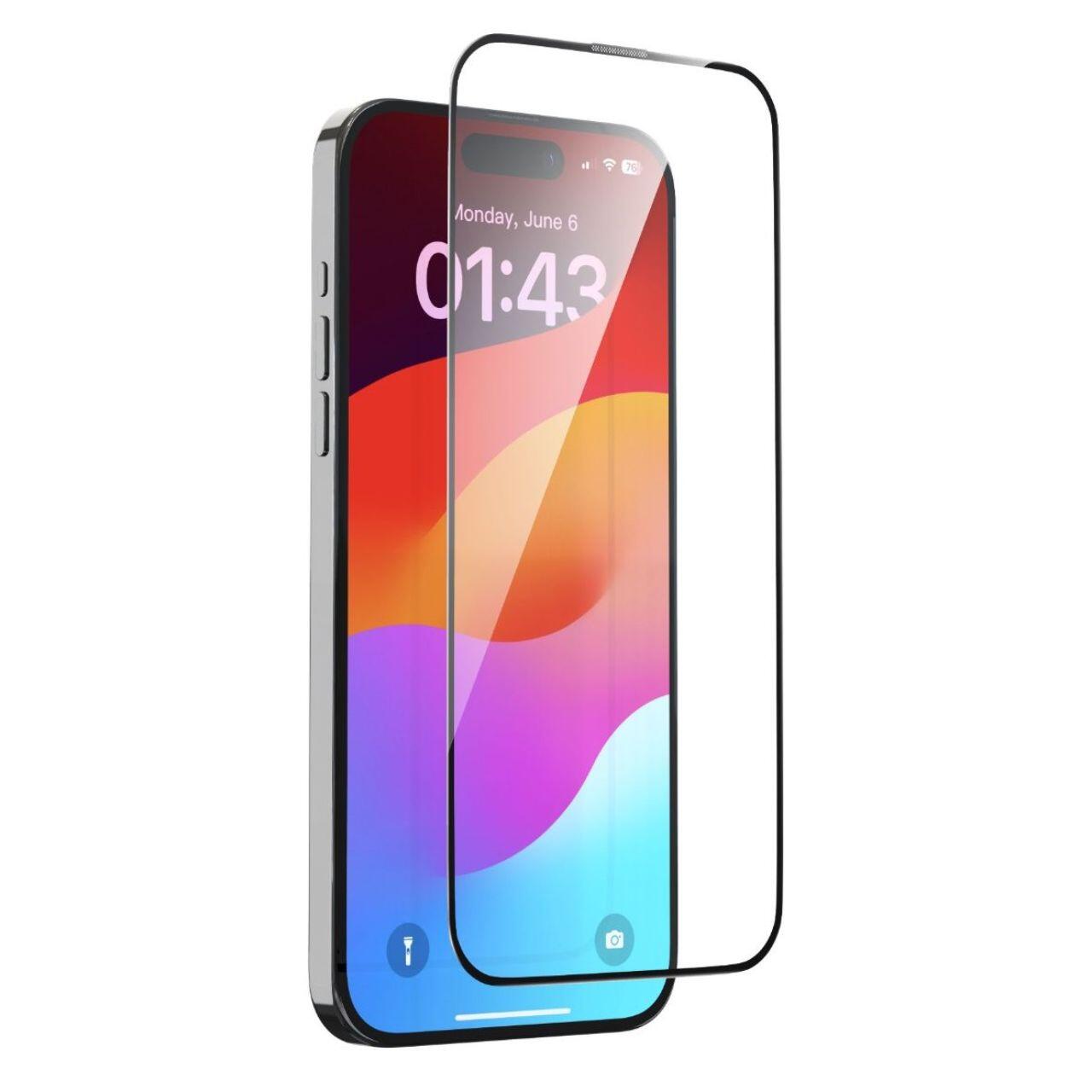 Devia Folie Sticla Van Series Full Screen Ultra-Thin iPhone 15 Pro Max, cu kit montare Transparent [4]