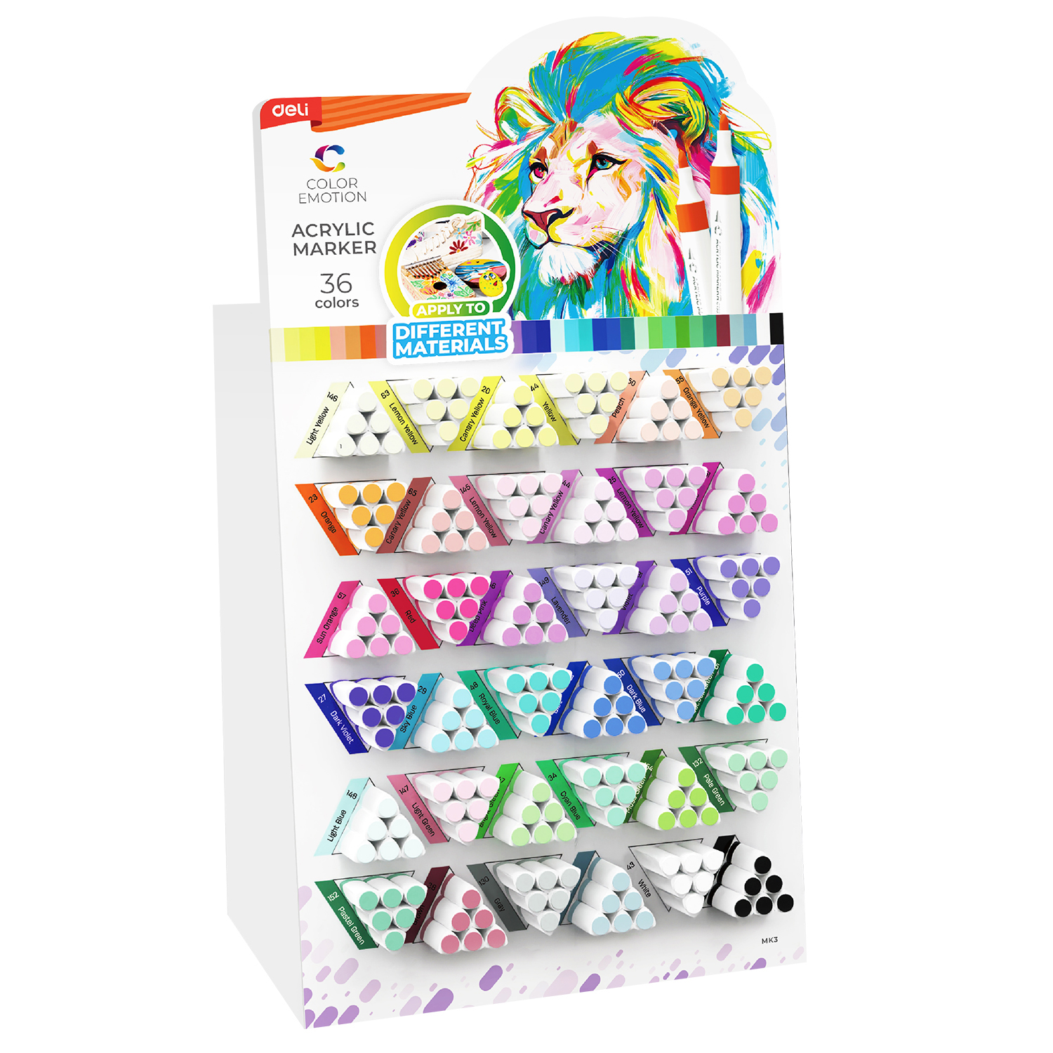 Art & Craft si Artizanat - Display 216 buc marker acrilic color emotion deli