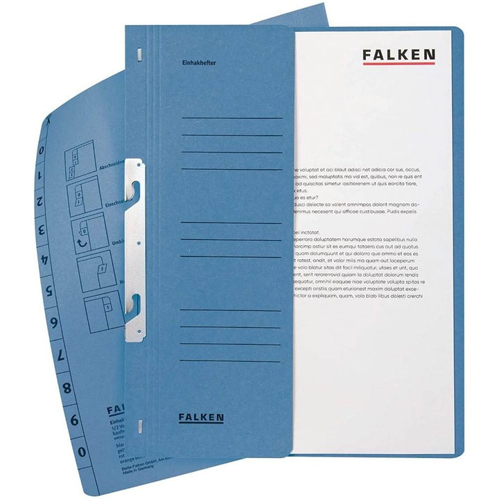 Dosar carton incopciat 1/2 albastru falken/exacompta [1]