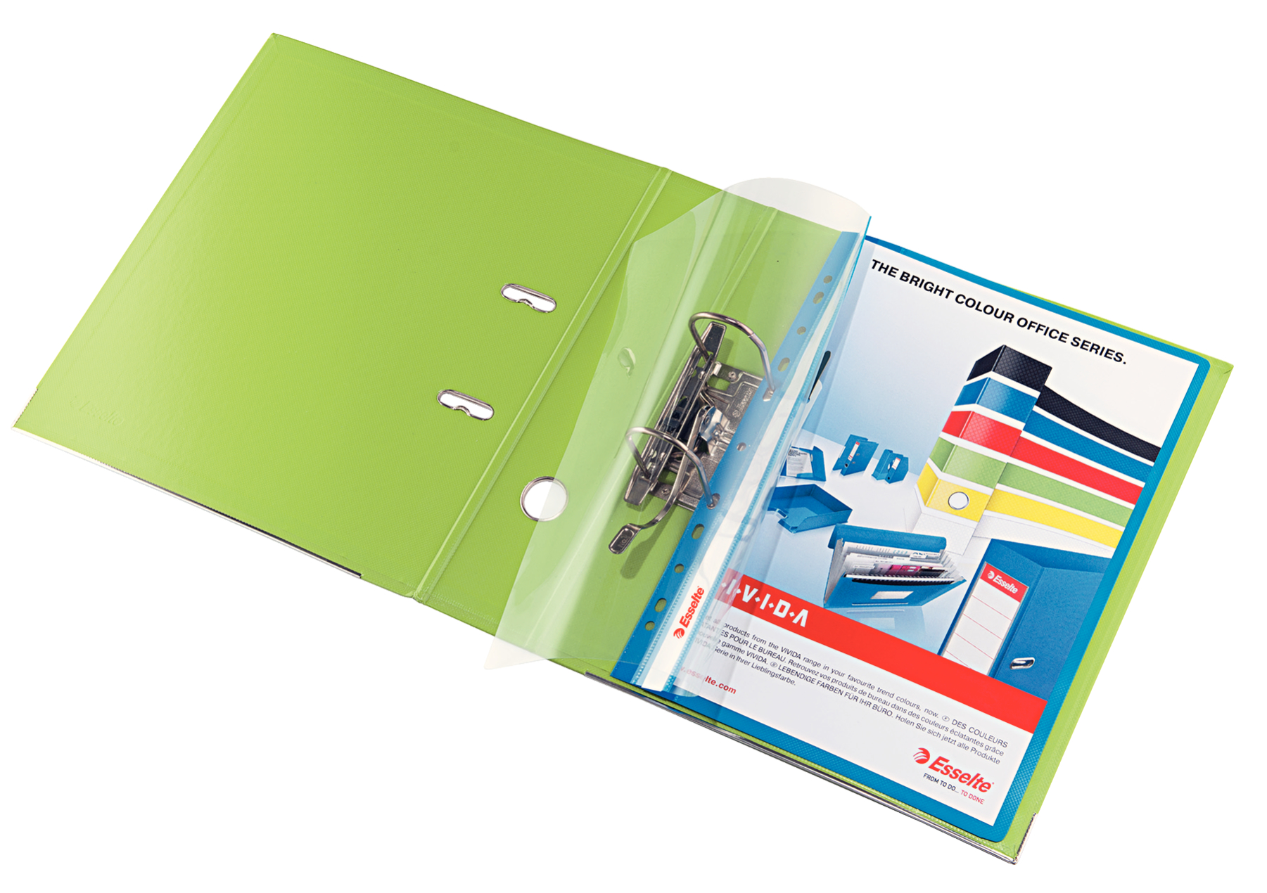 Dosar plastic cu sina si multiperforatii alb 10/set esselte [1]