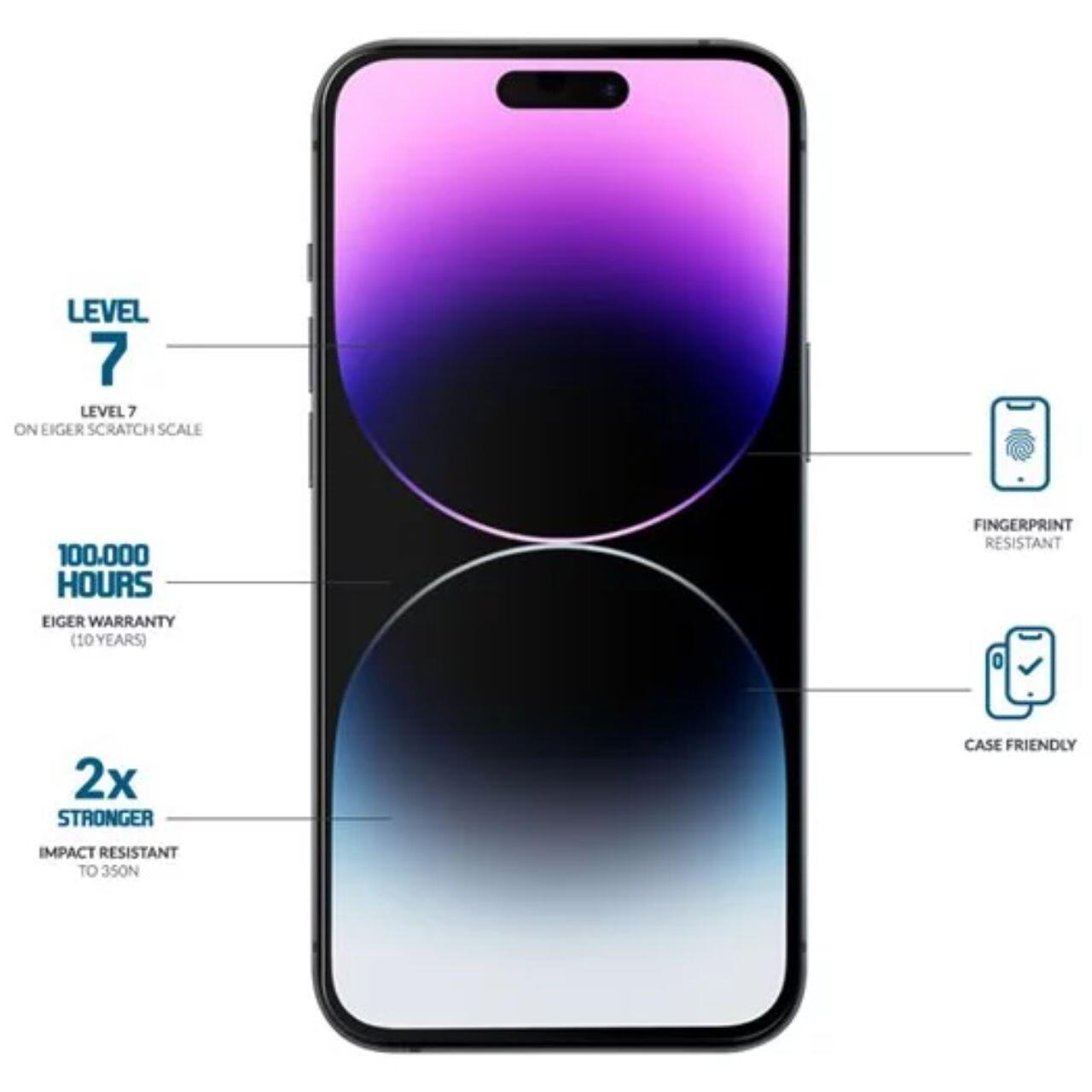 Eiger Folie Sticla Mountain Glass GRS iPhone 15 Plus / 15 Pro Max Clear [1]