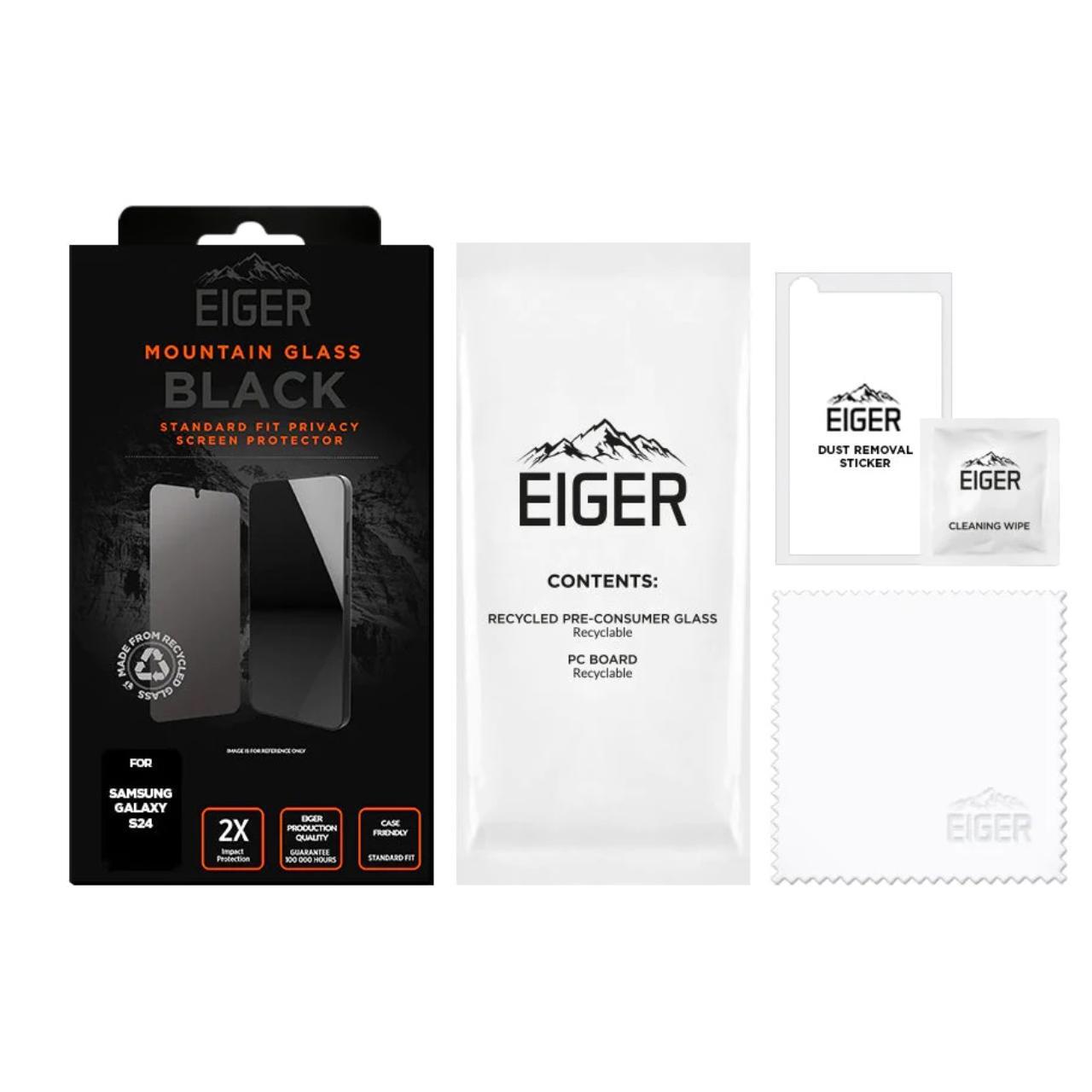 Folii Telefoane - Eiger Folie Sticla Privacy Mountain Glass GRS Samsung Galaxy S24 Black