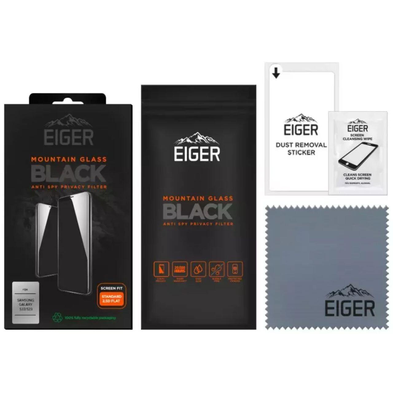 Folii Telefoane - Eiger Folie Sticla Privacy Mountain Glass GRS Samsung Galaxy S23 Black