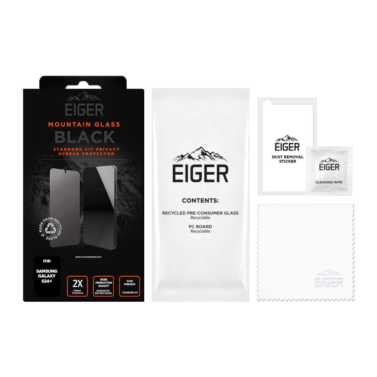 Folii Telefoane - Eiger Folie Sticla Privacy Mountain Glass GRS Samsung Galaxy S24 Plus Black
