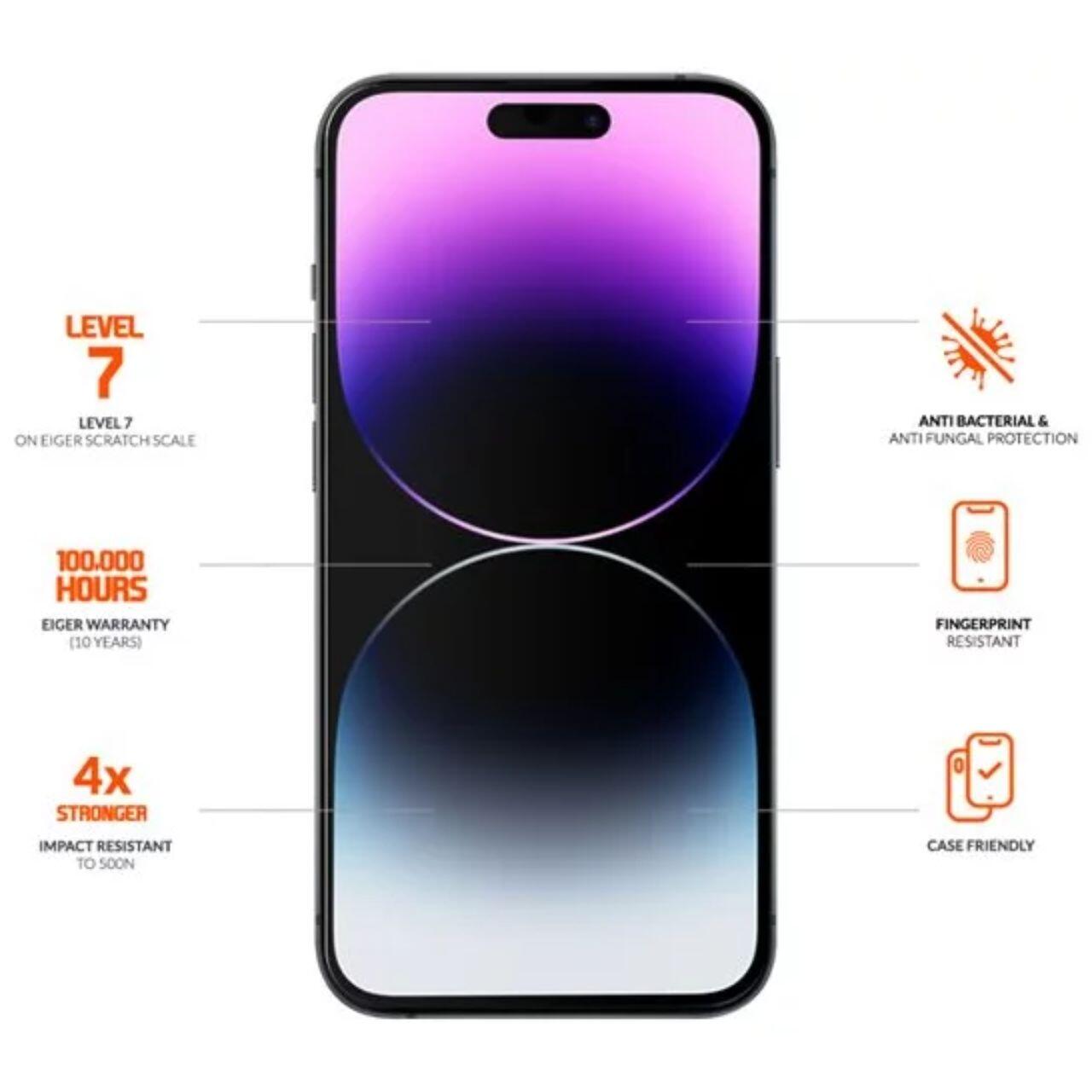 Eiger Folie Sticla Mountain Glass Ultra GRS iPhone 15 Plus / 15 Pro Max Clear [2]