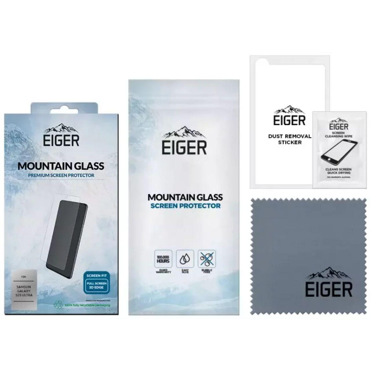Folii Telefoane - Eiger Folie Sticla 3D Mountain Glass Samsung Galaxy S23 Ultra Clear