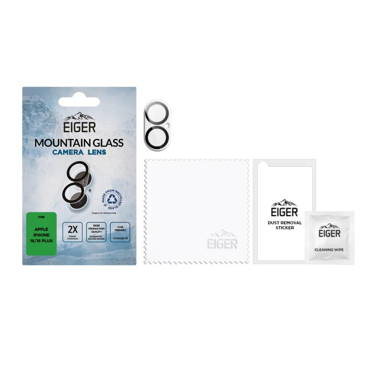 Eiger Folie Sticla Camera 3D Mountain Glass GRS iPhone 16 / 16 Plus Clear [1]