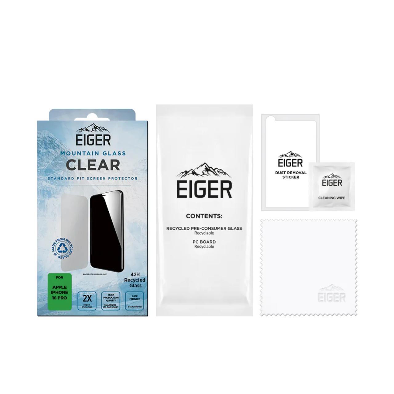 Eiger Folie Sticla Mountain Glass GRS iPhone 16 Pro Clear [2]