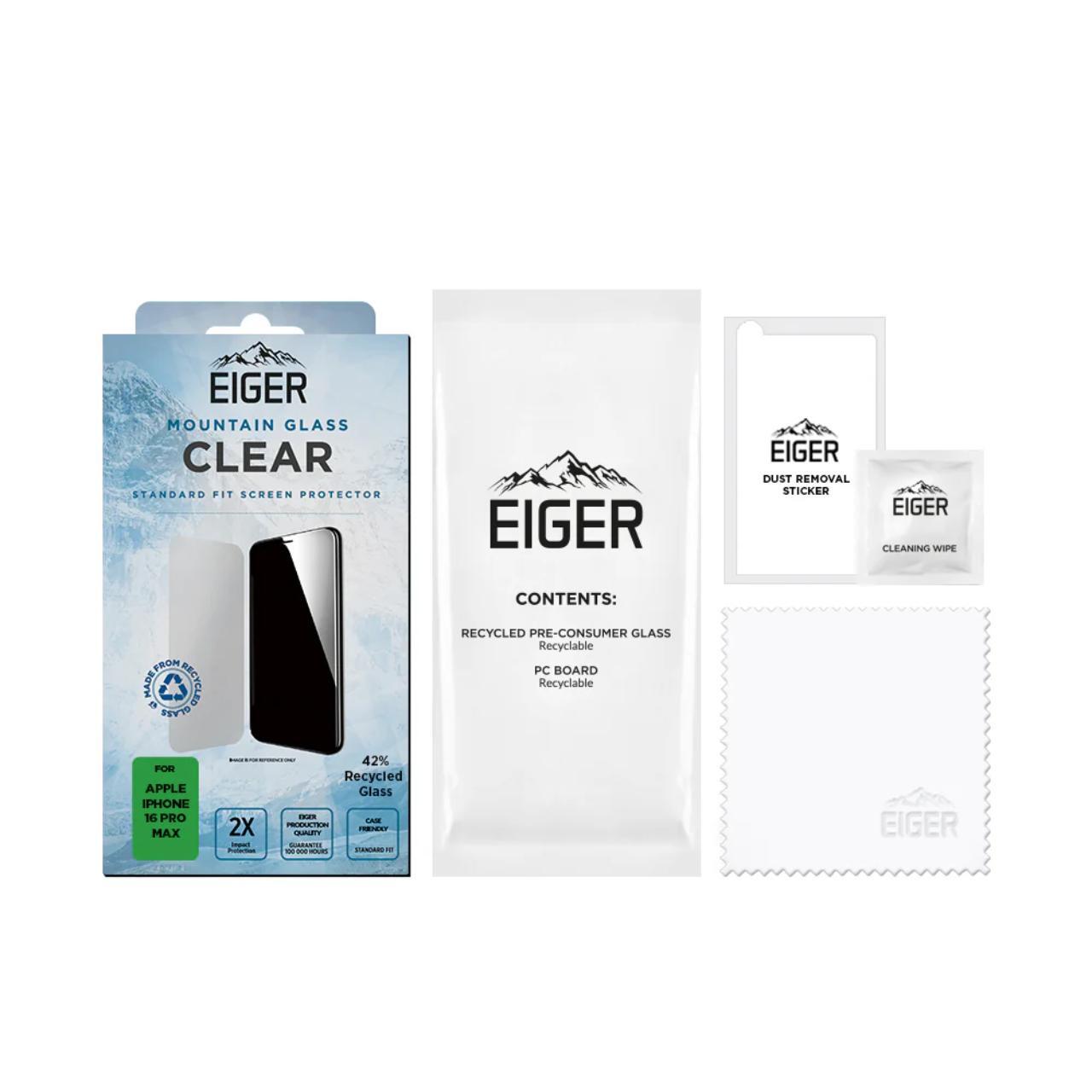 Eiger Folie Sticla Mountain Glass GRS iPhone 16 Pro Max Clear [2]
