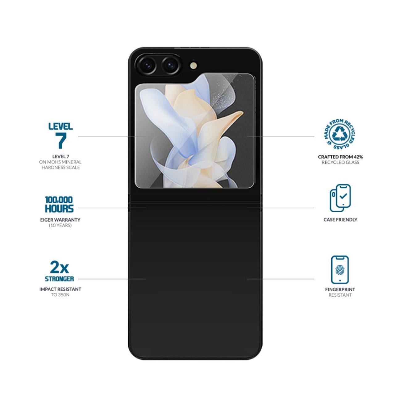Folii Telefoane - Eiger Folie Sticla Mountain Glass GRS Samsung Galaxy Z Flip7 FE/ Z Flip6 / Z Flip5 Clear