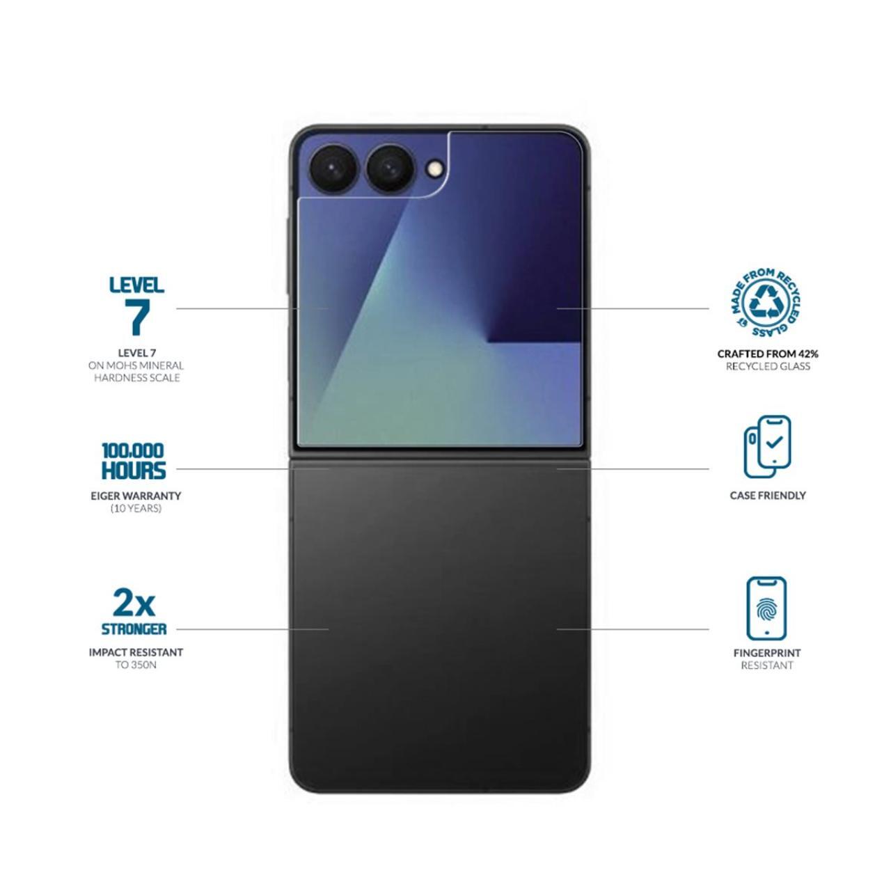 Folii Telefoane - Eiger Folie Sticla Mountain Glass GRS Samsung Galaxy Z Flip7 Clear