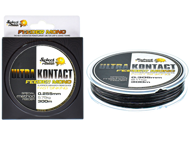 Fir - Fir monofilament Select Baits Ultra KOntact Feeder Mono Camo 300m 0.283mm - 6.35kg