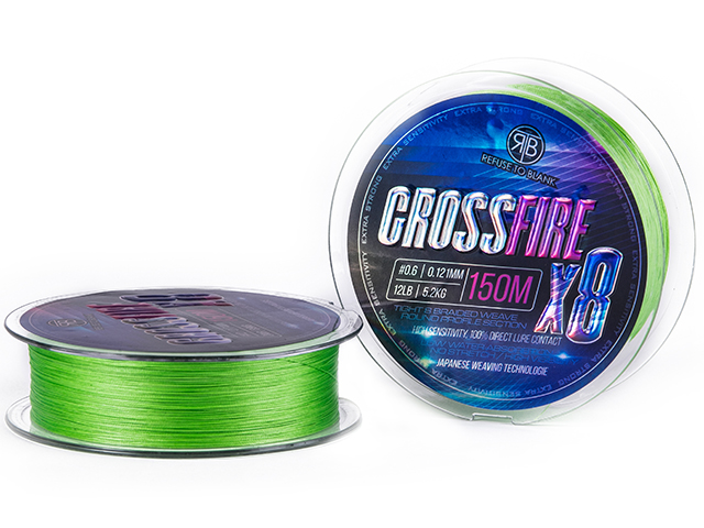 Fir - Fir textil RTB Crossfire X8 Braid Lime Green 150m #0.4 / 0.112mm / 10lb