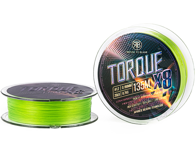 Fir - Fir textil RTB Torque X8 Braid Chartreuse 135m #2.0 / 0.228mm / 32lb