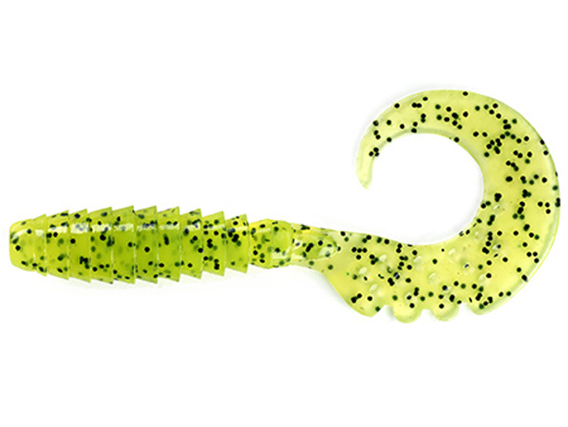Nălucă - FishUp Fancy Grub 6.3cm #055 Chartreuse Black 6.3cm Chartreuse Black