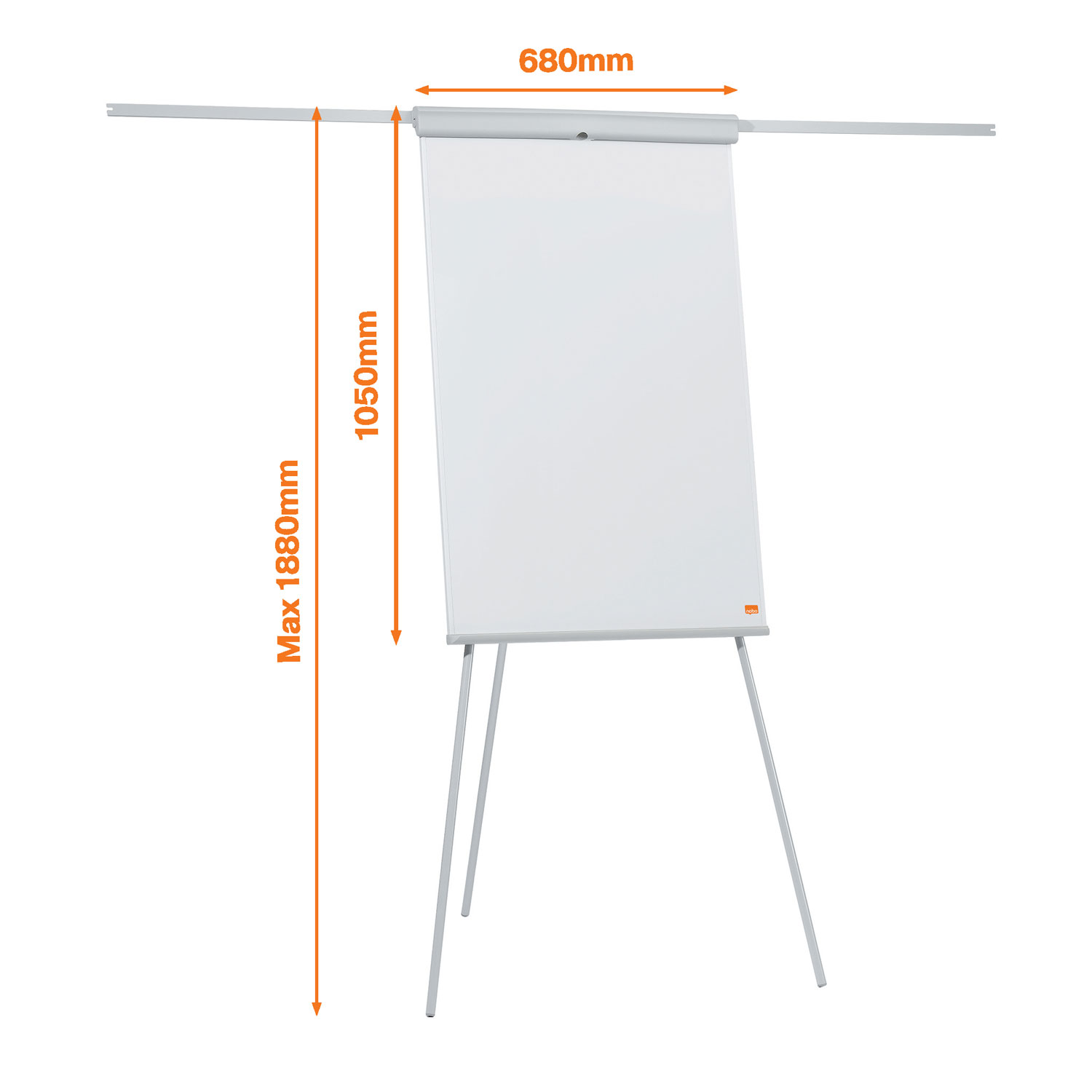 Flipchart magnetic cu brate/trepied 68 x 100 cm essentials nobo [2]