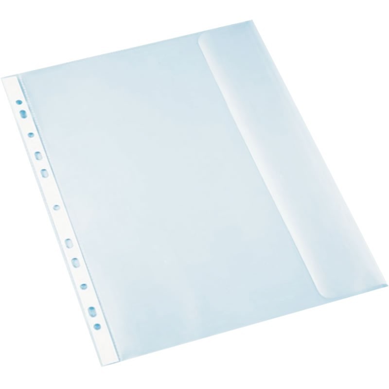 Birotică și Papetărie - Folie de protectie Noki 4860, A4, portret, 130 microni, plastic, transparent, cu perforatii, cu clapa, set 25 buc
