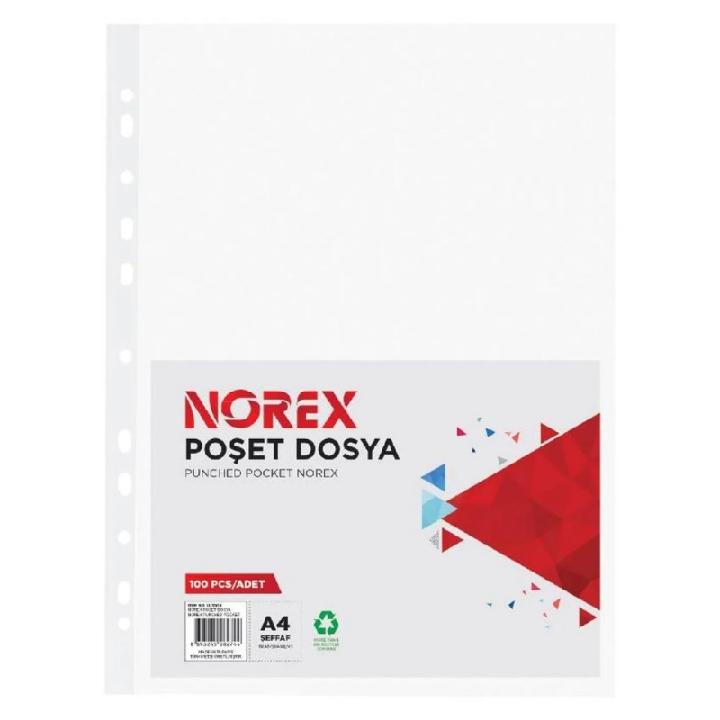 Birotică și Papetărie - Folie de protectie NOREX UL100X, A4, portret, 30 microni, plastic, transparent, set 100 buc