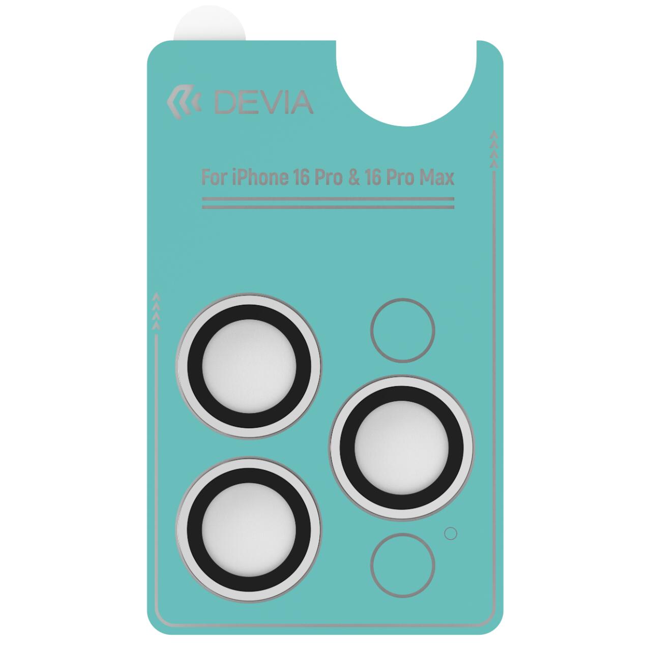 Devia Folie Sticla Camera Peak Series iPhone 16 Pro / 16 Pro Max pachet de 3 buc Argintiu [3]