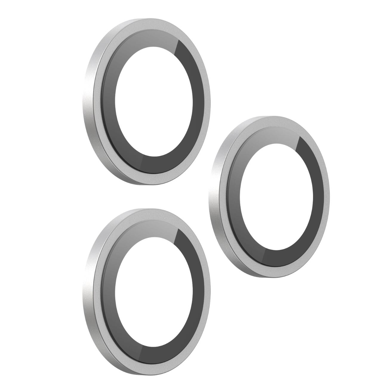 Folii Telefoane - Devia Folie Sticla Camera Peak Series iPhone 16 Pro / 16 Pro Max pachet de 3 buc Argintiu