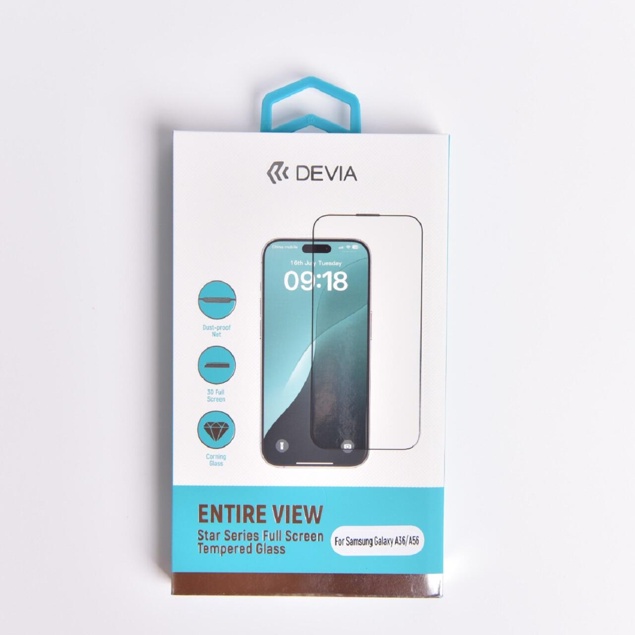 Devia Folie Sticla Star Series Full Screen Entire View Samsung Galaxy A36 / A56 Negru [1]