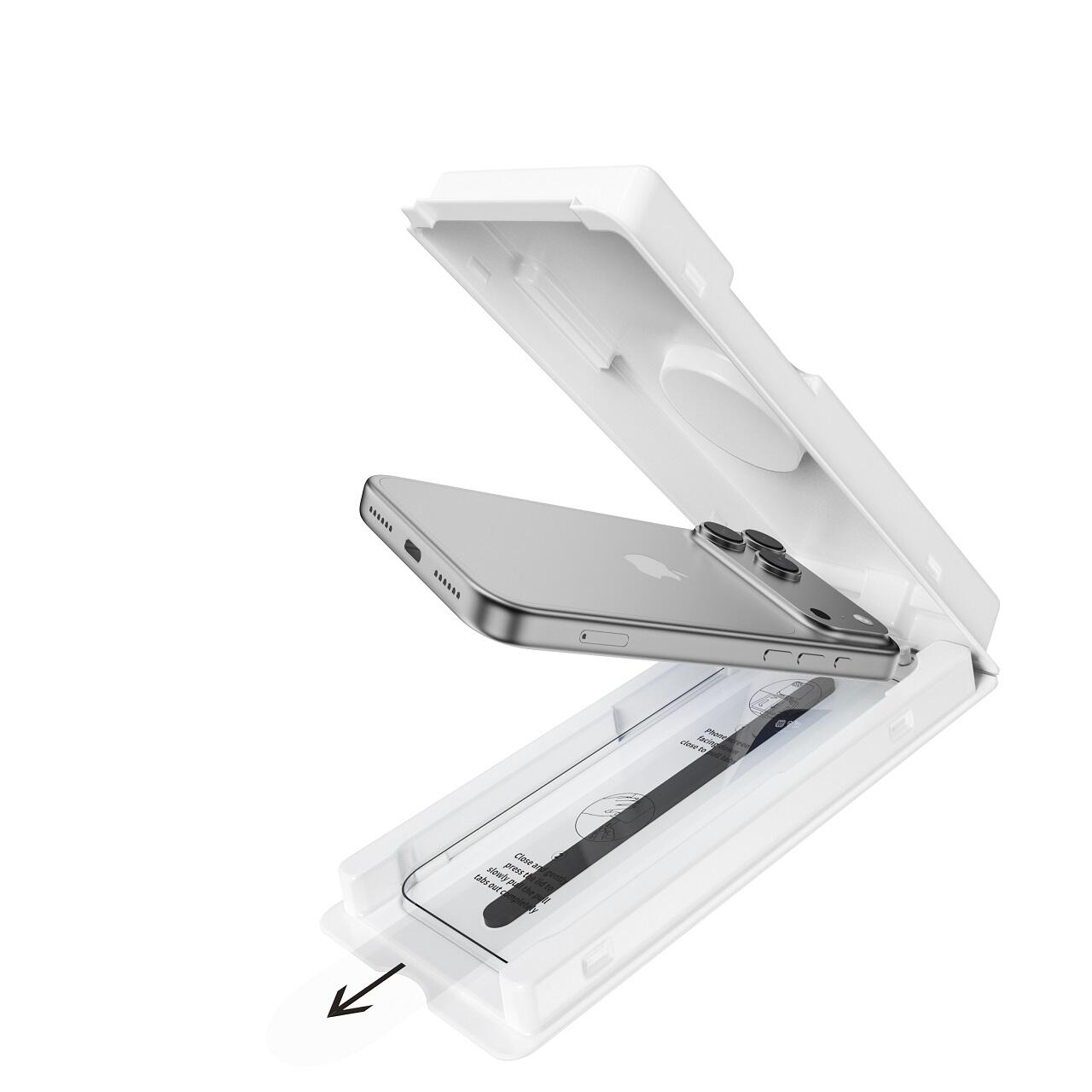 Devia Folie Sticla premium cu aplicator inclus Van Series Crystal Diamond iPhone 17 Pro Max [4]