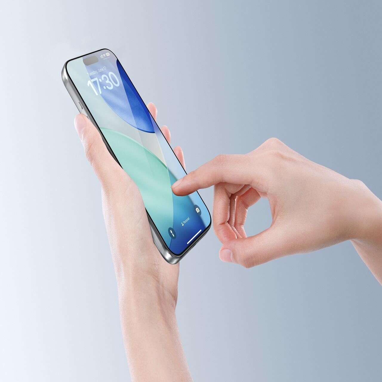 Devia Folie Sticla premium cu aplicator inclus Van Series Crystal Diamond iPhone Air [4]